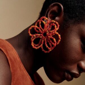 Sézane Juliette Earrings in Sunset Beads